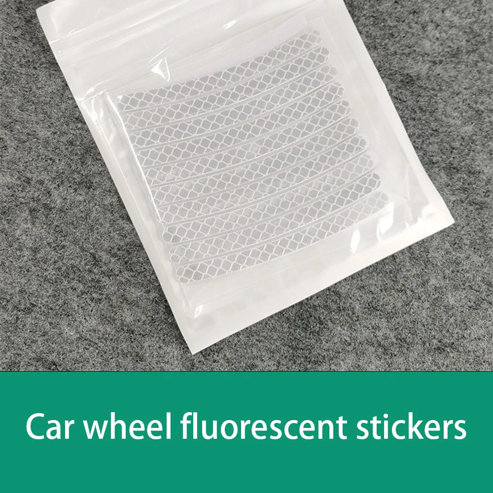 Stick paper sCar Emblem Fluorescent Rim Sticker Motorcycle Light-Up Strips Creative Wheel Frame Decals Glow-in-the-Dark Stickers