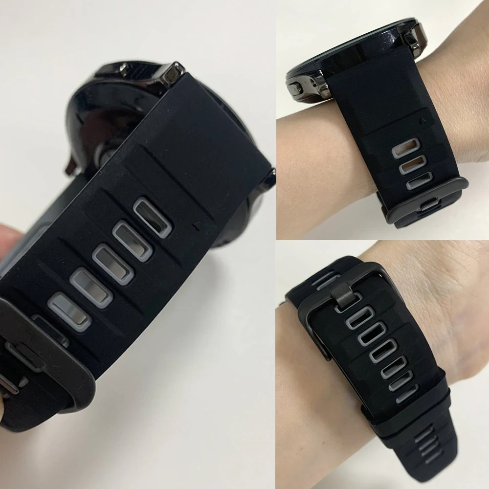 22 مللي متر سيليكون حزام رياضي لساعة Redmi 5 نشط/لايت حزام الساعات ل Garmin Forerunner 570 265 255 استبدال سوار المعصم