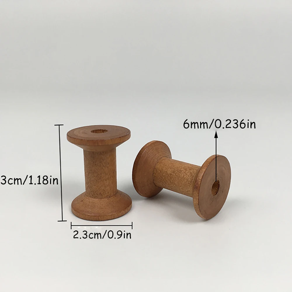10/20Pcs Mini Wooden Bobbins Empty Thread Spools Winder for Twine Wire Ribbons Reel Spool Embroidery Sewing Accessories Tools DI