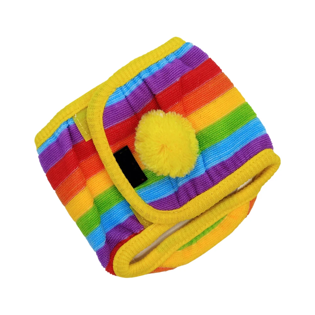 

Pet Dog Pants Clothes Cotton Physiological Underwear Wrap Belly Band Pants Pets Tighten Sanitary Briefs Pants for Male Dog Rainb