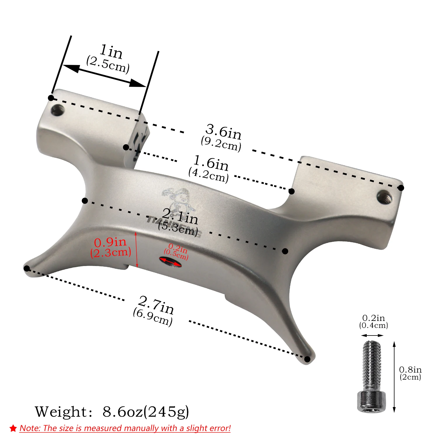 Stainless Steel Y-Shaped Slingshot Head with Serrated Top Clamp & Dual Mounting Holes for DIY Outdoor Practice