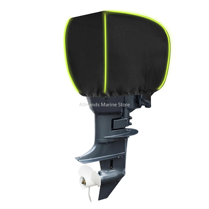 Waterproof 420D Polyester With Coating Outboard Motor Cover Dust Rain Protection Anti UV Half Outboard Boat Motor Engine Cover