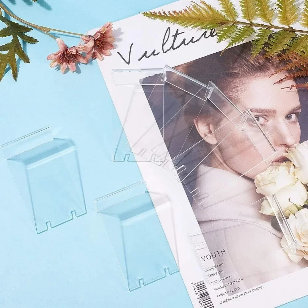 

10 шт., креативная акриловая подставка, прозрачная висячая наклонная стойка для дисплея, ожерелье, серьги, органайзер, реквизит, шоу