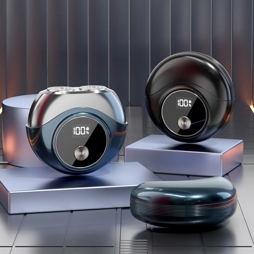 

Мини-электробритва UFO с двойной головкой, магнитной крышкой, вращающимся механизмом для ухода за бородой, перезаряжаемая, водонепроницаемая IPX7