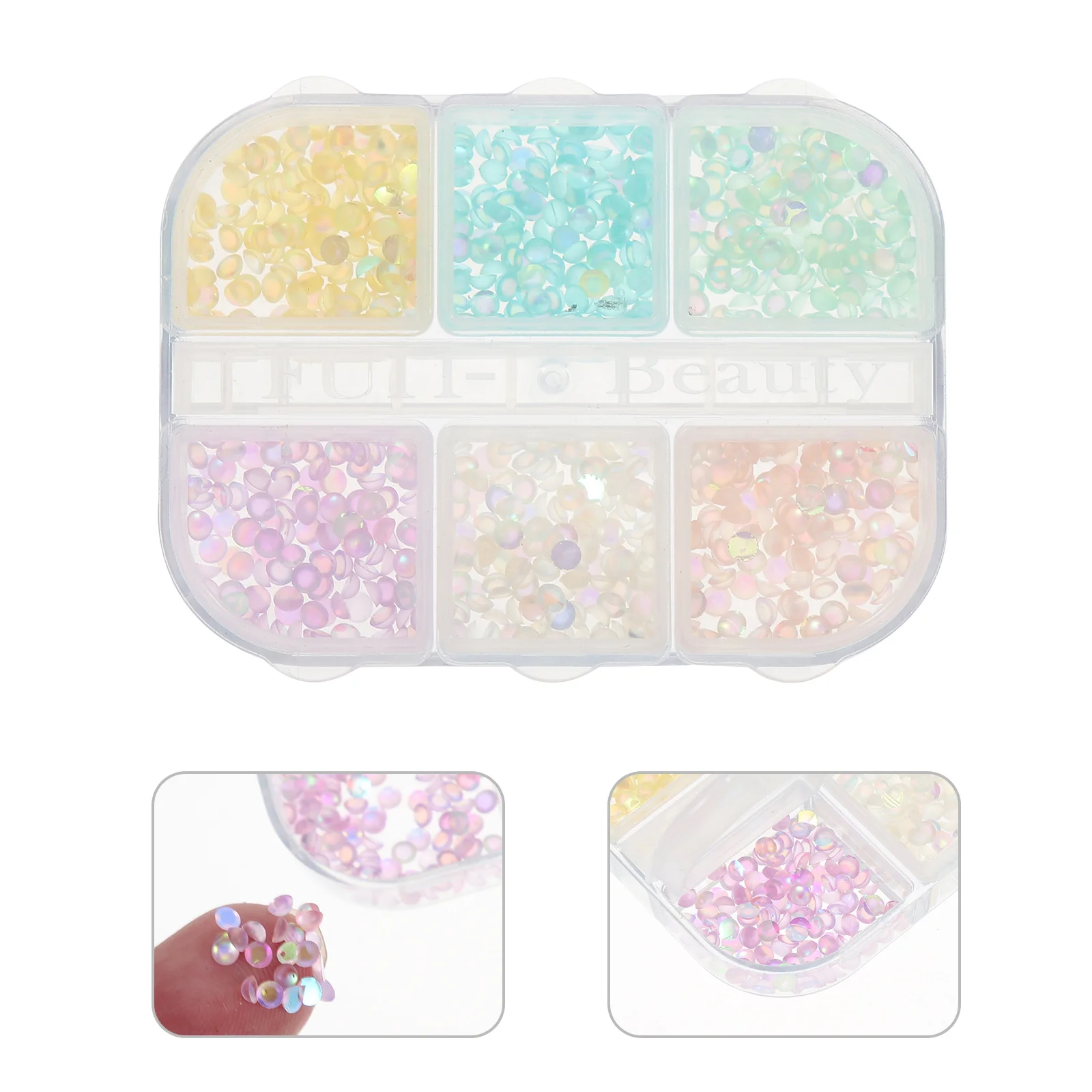 1 Box Of Mermaid Pearl Decorations Resin 3D Nail Art Diy Charms Manicure Accessories For Salon Home Use Nail Art Decor