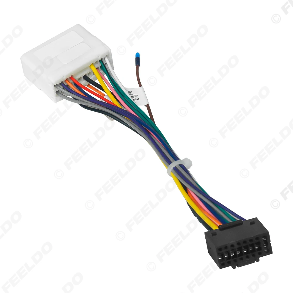 5Pcs Car Audio Radio 16PIN Wiring Harness Adaptor for Ssangyong Chevrolet Spark Power Cable Plug Head Unit Harness