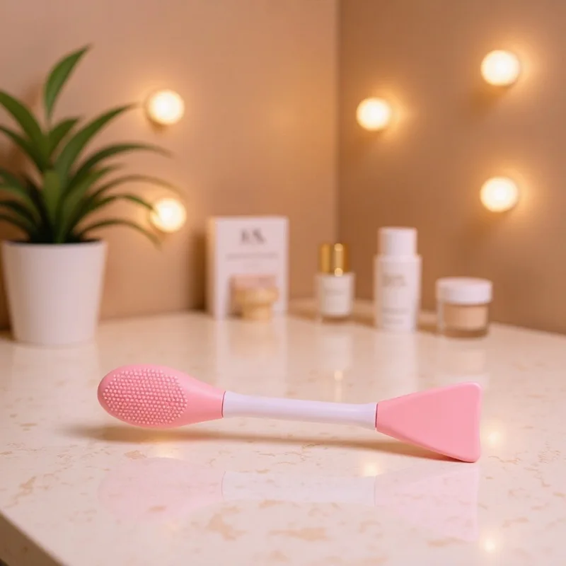 Silikonowy pędzel do masek, dwustronny pędzel do mycia twarzy, pędzel do masażu i oczyszczania twarzy, pędzel do nakładania maski błotnej na głęboko usuwane zaskórniki