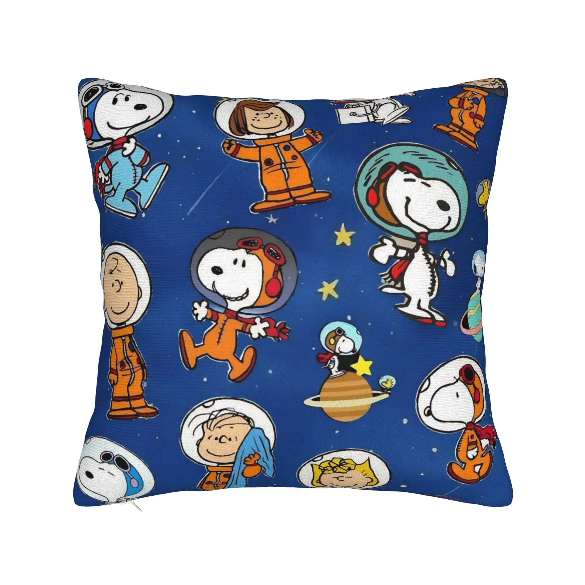 Cartoon Cute S-Snoopys Square Pillow Case  Cushion Covers Awesome Zippered Decorative Pillowcover for Bed 45x45cm