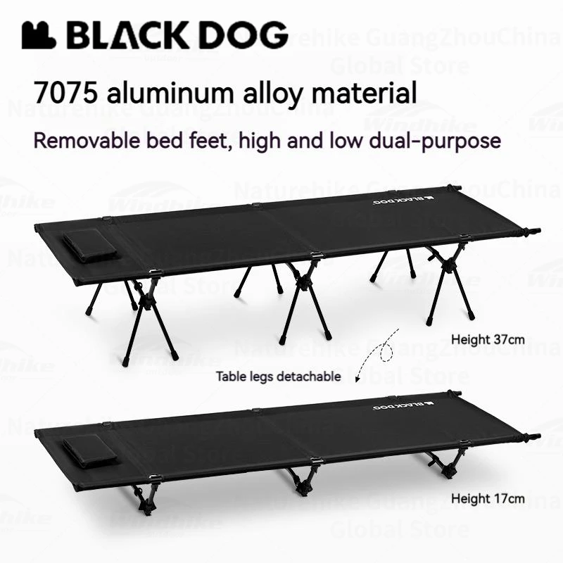 

Naturehike BLACKDOG Folding Marching Bed Camping Cot for Outdoor Lunch Break Travel Garden Single Sleeping Bed Lounge Portable