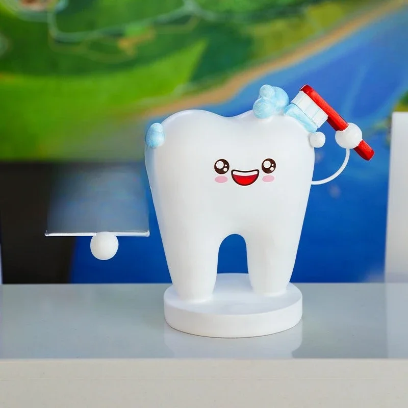Dental clinic front desk ornament, payment code, dental hospital leisure table decoration, cute cartoon dental ornament