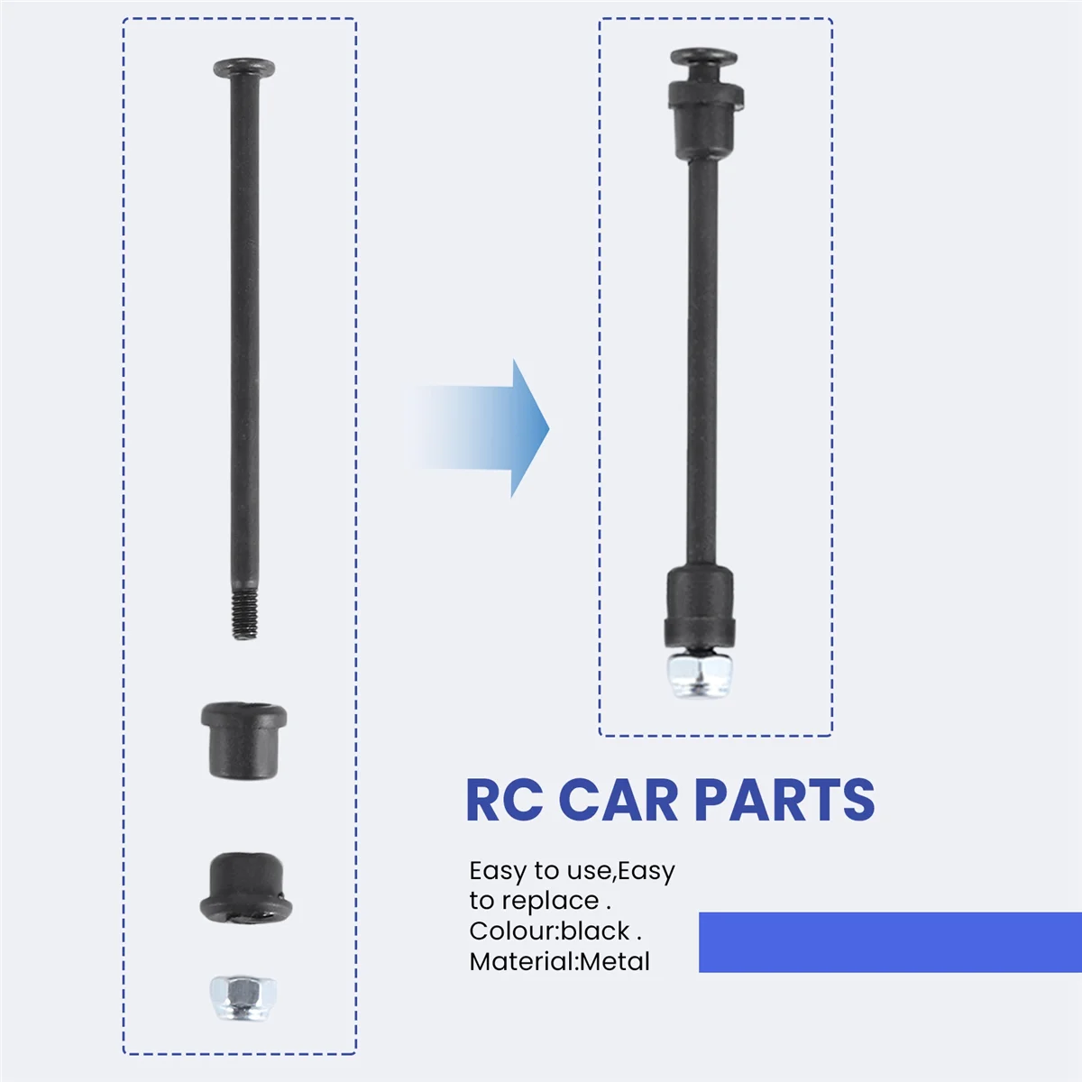 Front and Rear Swing Arm Screw Pin with Shaft Sleeve for WLtoys 144002 144010 124016 124017 RC Car Parts Accessories