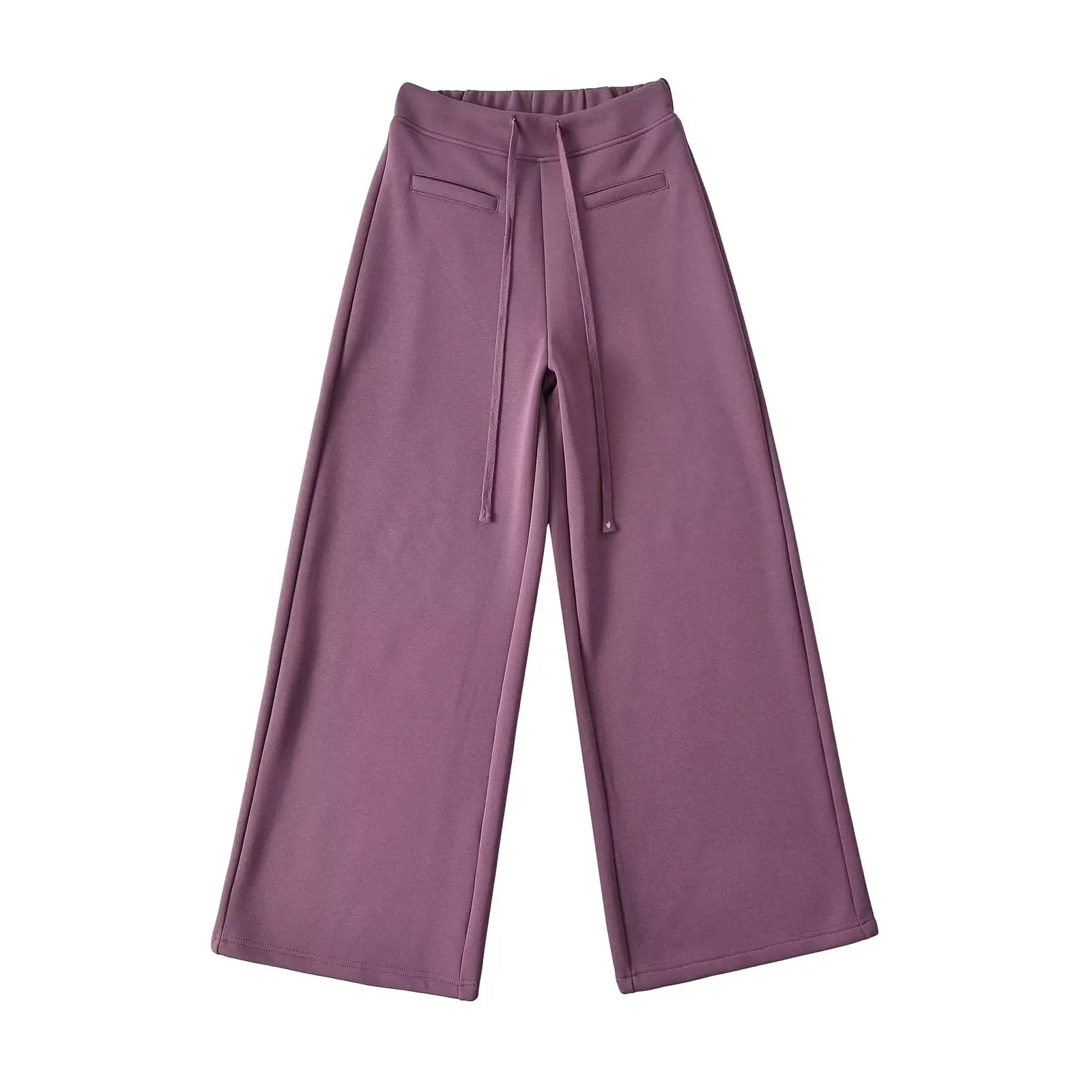 Retro American Fce Lined Drapey Wide Leg Pants Women's Autumn Winter Small Size Long Casual Sports Sweatpants