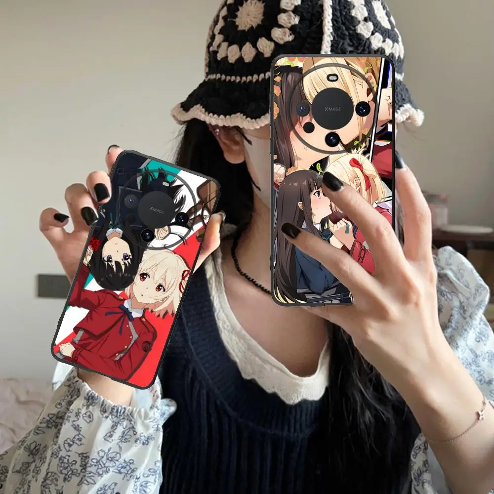 

Lycoris Recoil Anime Mobile Phone Case for Huawei Mate 60 50 40 30 20 10 Pro Plus Lite E 5G Colour Printing Protective Luxury