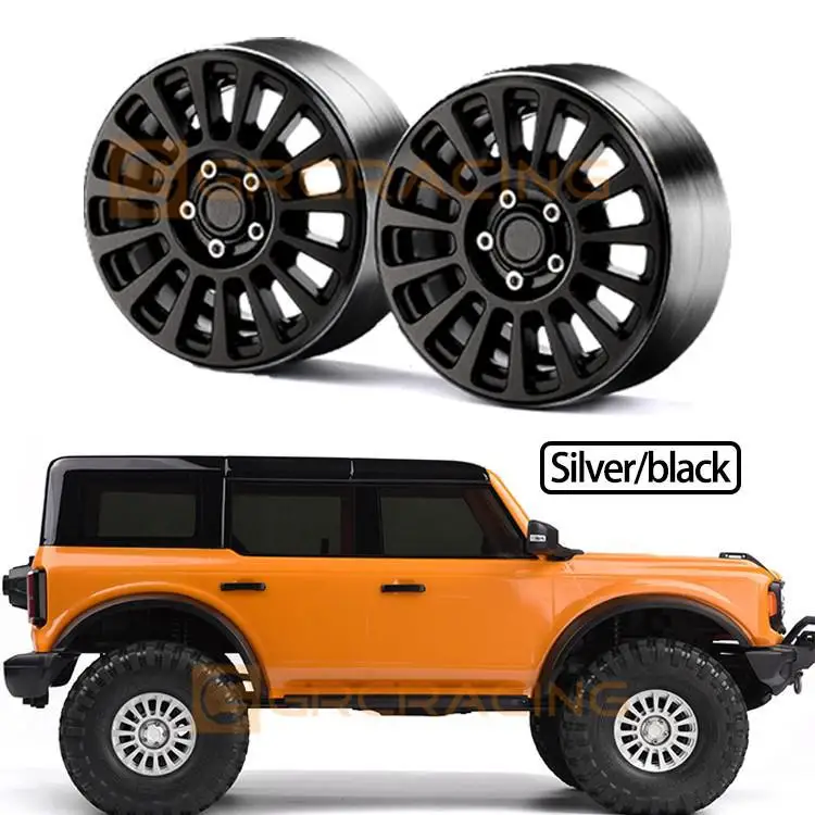 Grc 1 Pair Of 1.9 Inch Metal Wheels Suitable 1/10 Simulation Climbing Wheels For  Trax Trx4 Axial Scx10 Yikong D90 Km Tank 300