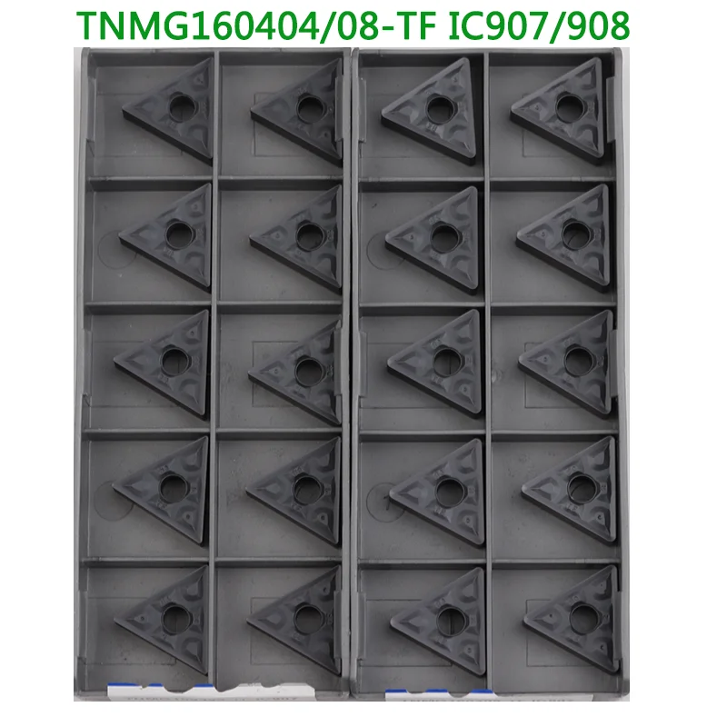 

10pcs TNMG160404 TNMG160408 TF IC907 IC908 Original Carbide Inserts CNC Lathe Machine Metal Cutter Turning Tools TNMG Blades