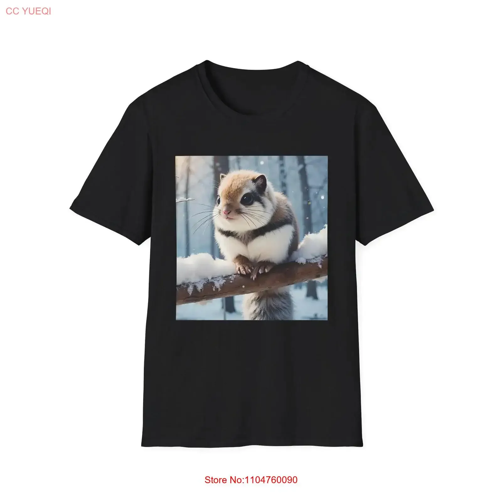Camiseta con estampado de la subespecie Ezo momonga del ardilla voladora de Siberia, endómicada de Hokkaido, Japón, estilo Softstyle, Kawaii, vintage, lavada