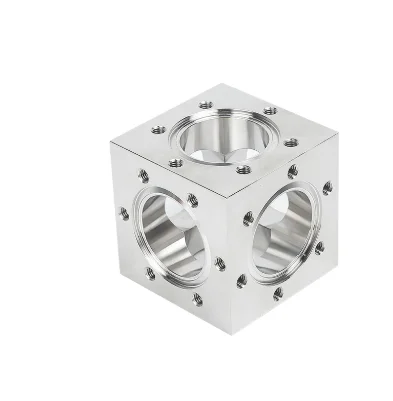 Stainless Steel CF35 Vacuum Flange Cube, Integrated 6-Side Knife Edge Flange Cavity, 1pcs