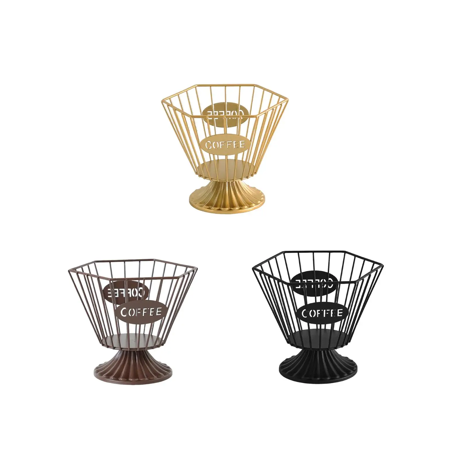 Iron Coffee Capsule Holder Coffee Pod Storage Rack for Bedroom Office Table