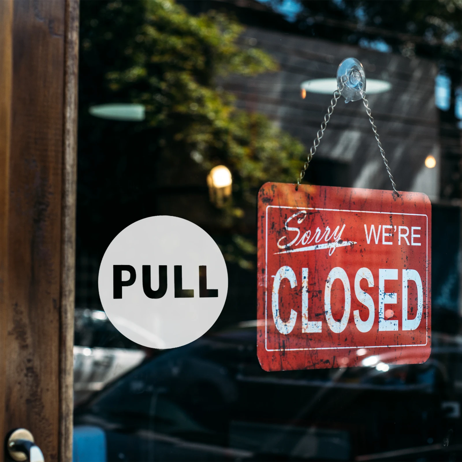 10 مجموعة ملصقات الباب الزجاجي نحت جوفاء دفع سحب علامات الباب للمنزل مكتب مخزن مستودع تسميات الزخرفية قابلة لإعادة الاستخدام