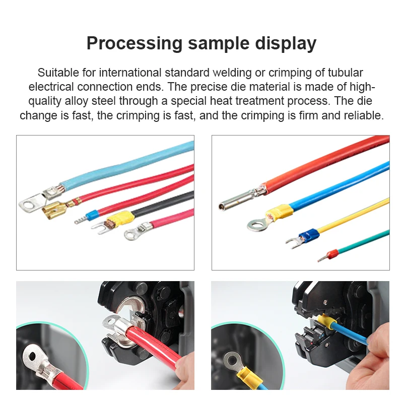 

Pneumatic Terminal Crimping Machine Cold Crimping Terminal Copper Nose Tube Ve Terminal Aviation Pin Crimping Pliers Tools