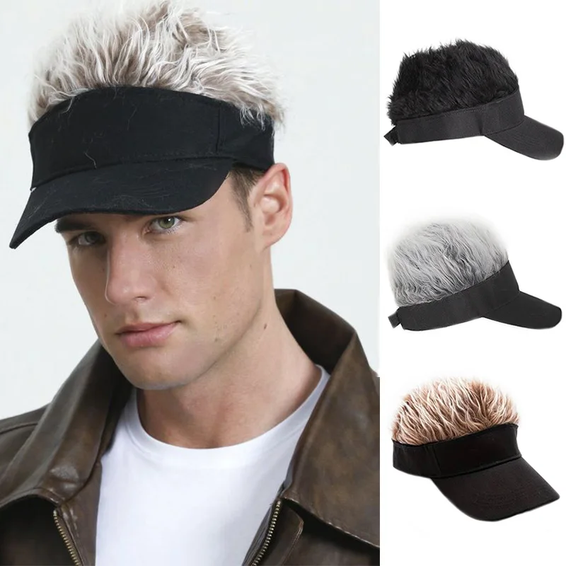 Anxin Brand Synthetic Fiber Wigs: Multi-Colored Fluffy Short Wigs, Combining Gray/Light Yellow/Black in One Style, with Hair Strands Pointing Upwards and Roots That Are Fluffy, Easy to Wear and Provide Good Sun Protection, Comfortable and Breathable, Suitable for Daily Wear
