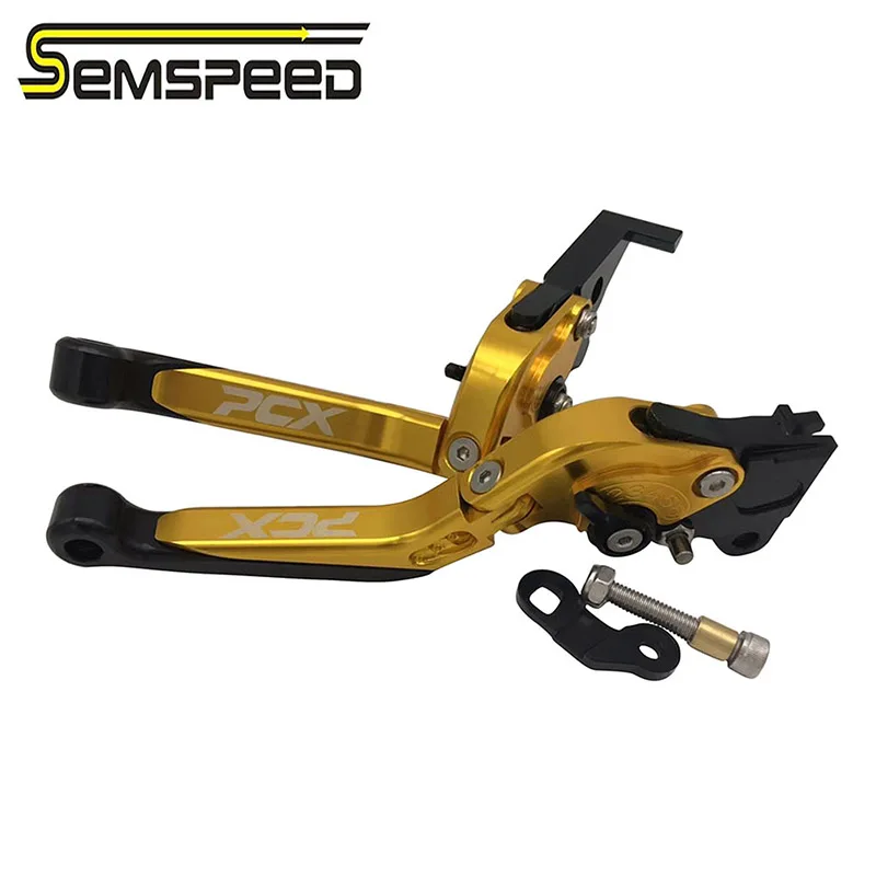 

SEMSPEED 3D Rhombus Short Parking Brake Levers For HONDA PCX125 PCX150 2010-2020 Motorcycle Brake Clutch Automatic Lock Levers