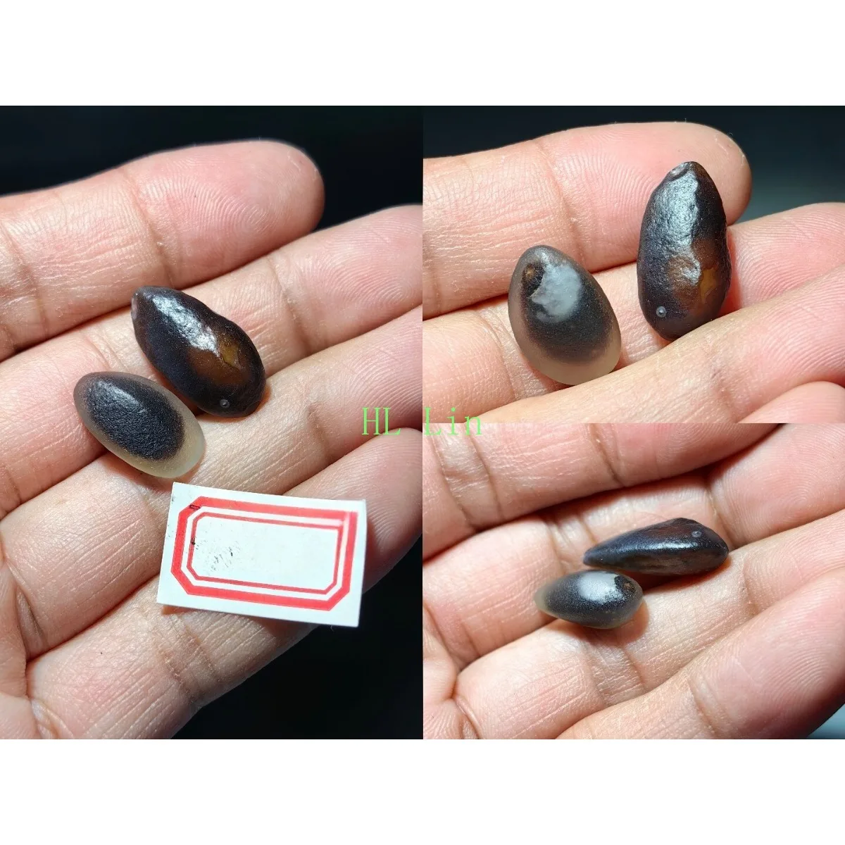 Smooth Texture Candy Agate,Glass Vial Set, 10-15mm Natural Unpolished, Translucent Beauty, Collectible Collection.Candy Agate