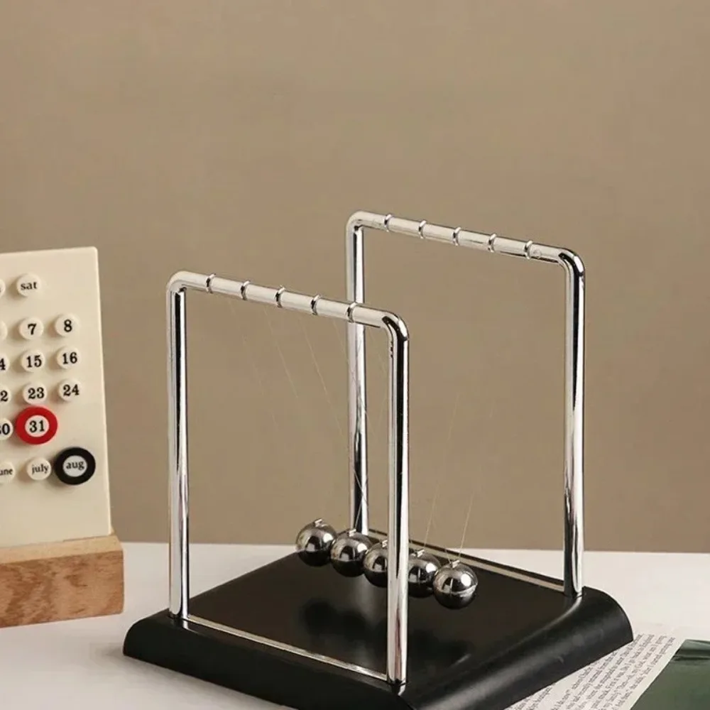1pc New Metal Pendulum Ball Desk Table Decor Physics Science Pendulum Newton Ball Steel Balance Ball Newton's Cradle - Image 3