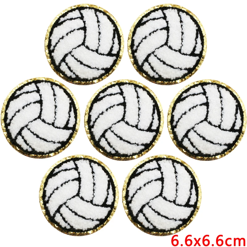 10 pcs/lot Wholesale Towel Embroidery Balls Applique Iron On Patches For Clothing Thermoadhesive Patches On Clothes Sewing Badge