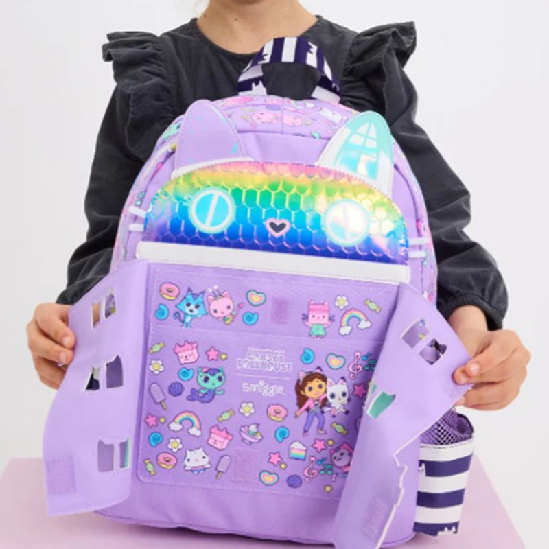 New Original Australia Smiggle Children Schoolbag Girl Gabby Shoulder Backpack Meal Bag Modeling Bags 14 Inch New Semester Gifts image 3