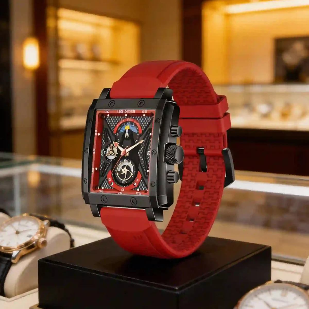 

Мужские часы LIGE Casual Quartz, роскошные, модные, с подсветкой, водонепроницаемые, хронограф.