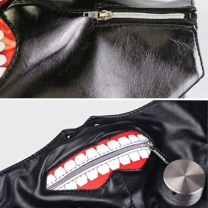 CyAnime Tokyo Ghoul Kaneki Ken 코스프레 마스크 의상 셔츠 짧은 탑 남성 여성 할로윈 파티 복장