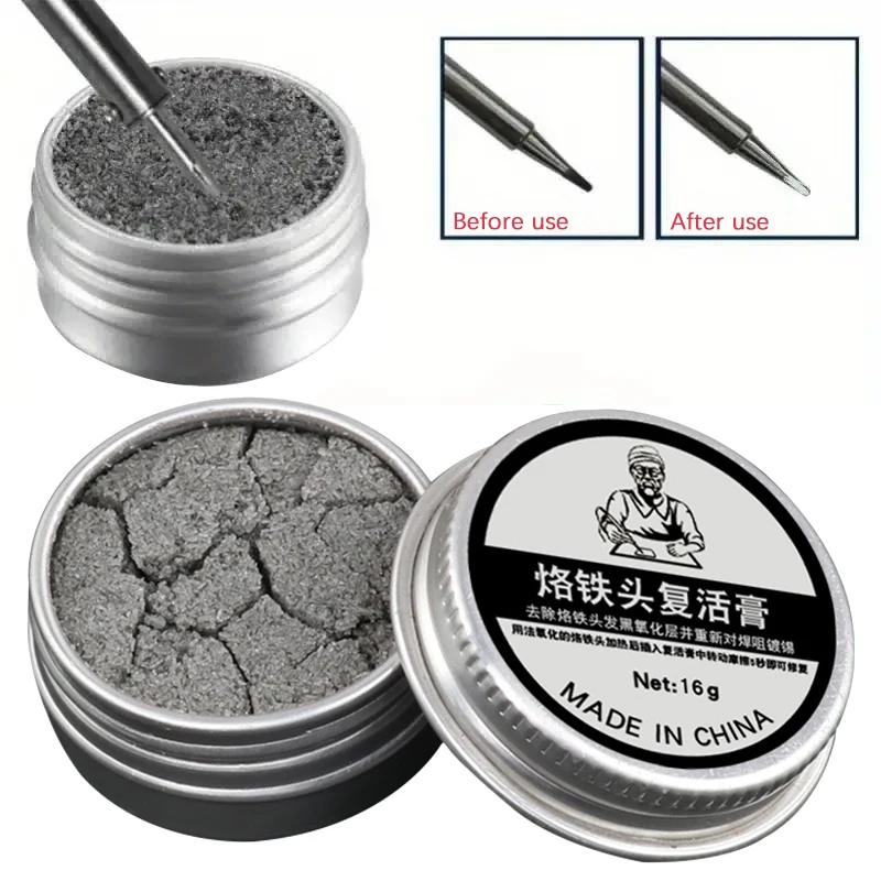 6g/9g/16g/30g soldering iron tip cleaning paste soldering iron tip tin plating activator oxide cleaner refreshing agent