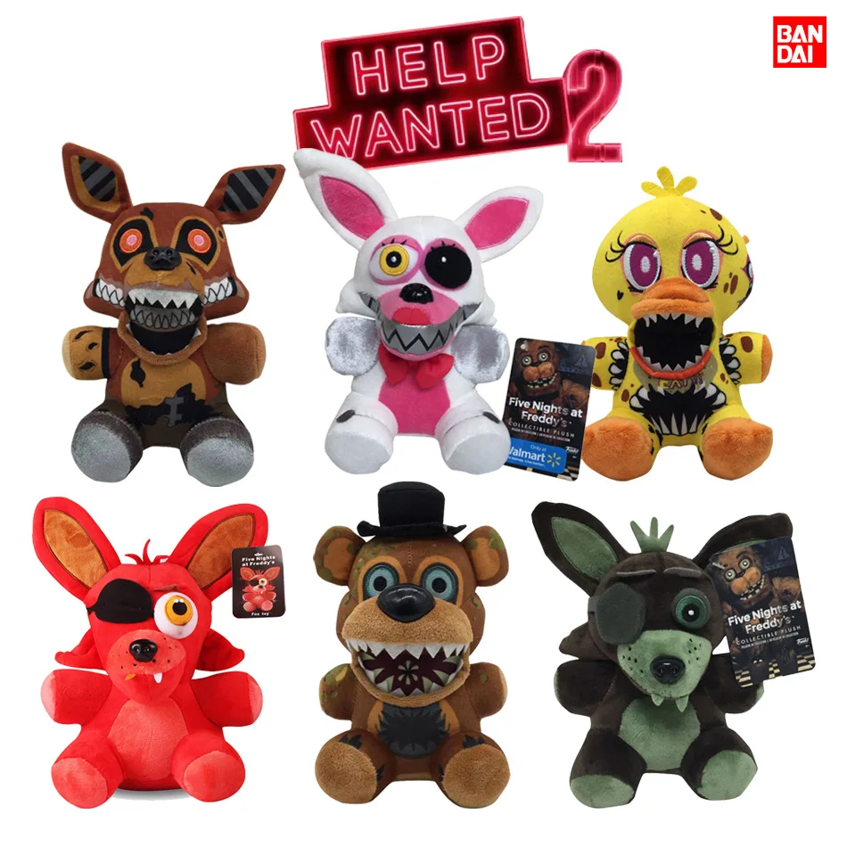 Neue 1 Stück FNAF Plüschtiere 18 cm Freddybär Foxy Chica Bonnie Plüschtiere Puppe für Kinder Geschenke