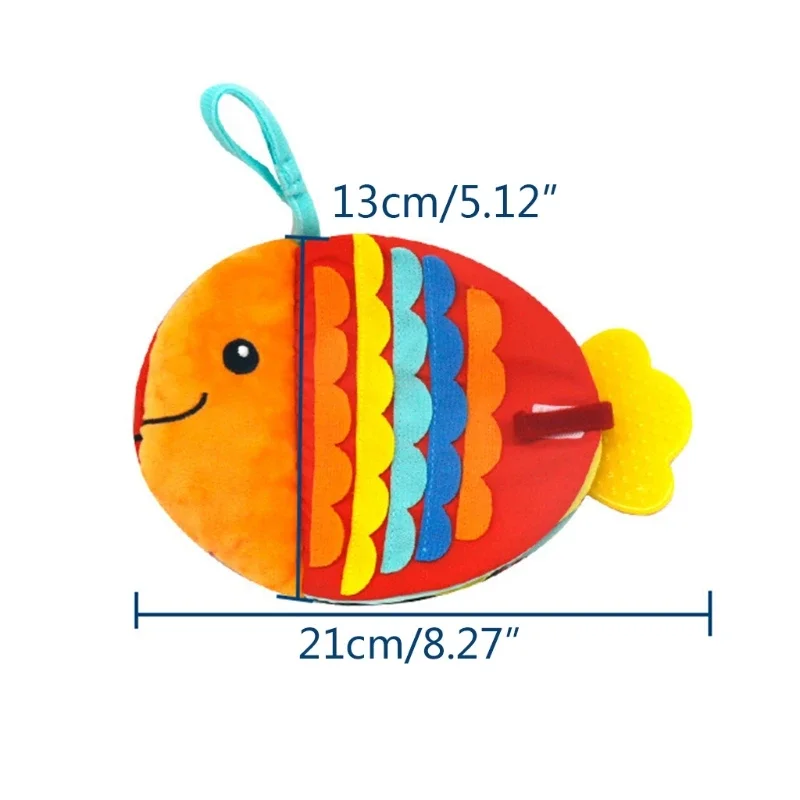 몬테소리 책 찢어지지 않는 만화 물고기 바다 동물 책 교육 소프트 북, 활동 센터용, 신생아 학습 소품
