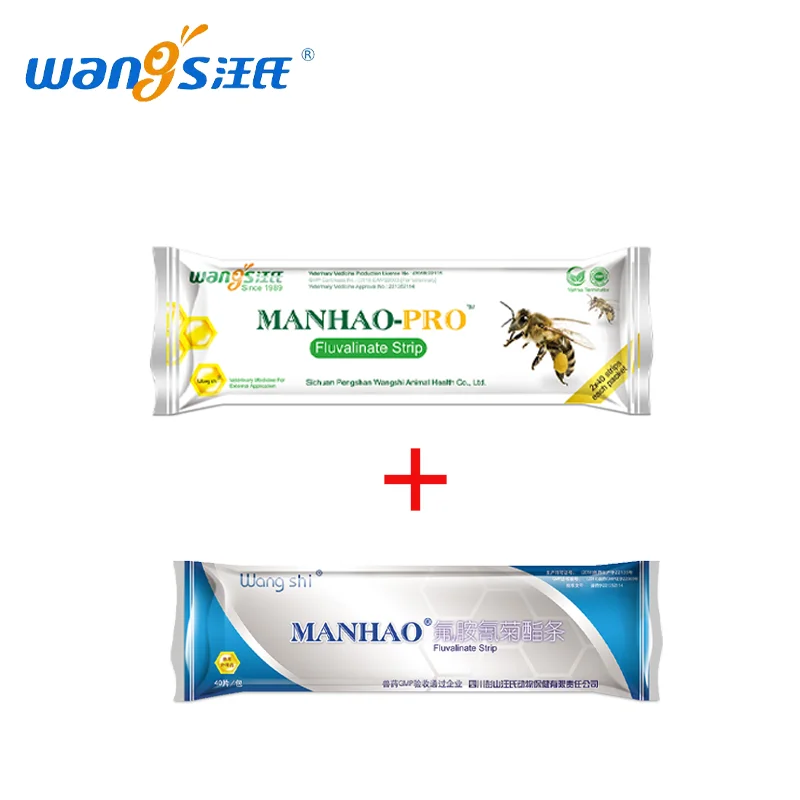 Wangshi Manhao-pro Small 80Strips Fluvalinate Strip Beekeeping Varroa Mite Killer Apiculture Beekeeping tools