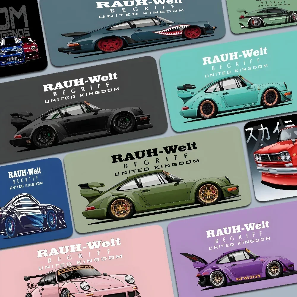 Large Anime Racing Car Mouse Pad, JDM Style Sports Car Design, Non-Slip Rubber Desk Mat for PC Laptop Gaming Office