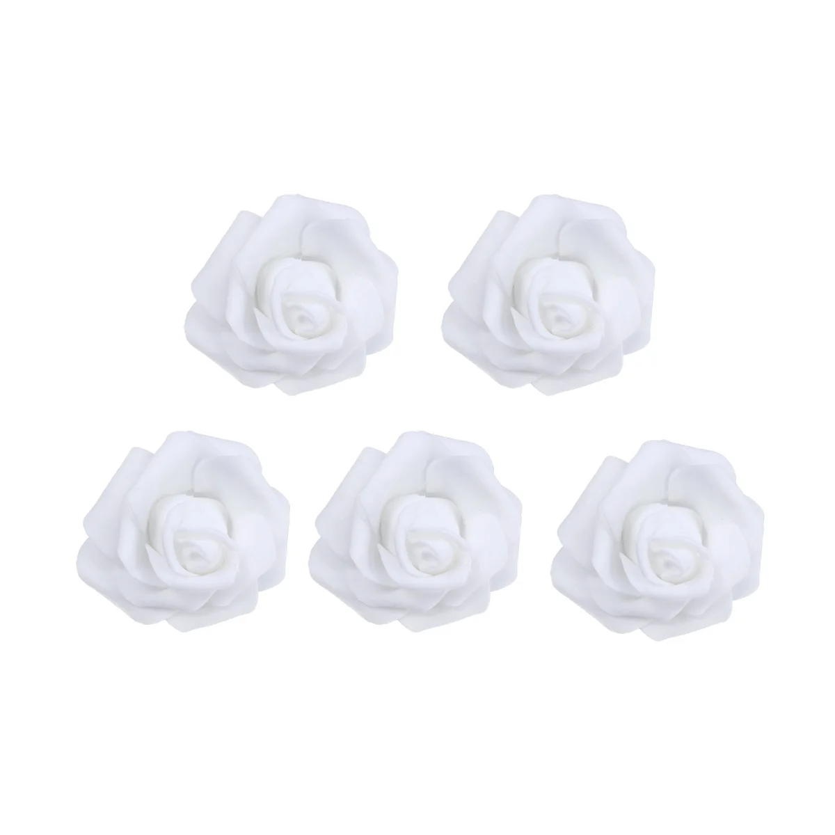 

50pcs Foam Flower Head Artificial Rose Handmade Wedding Party Home Decor Floral Ornament Vivid Color Elegant Shape