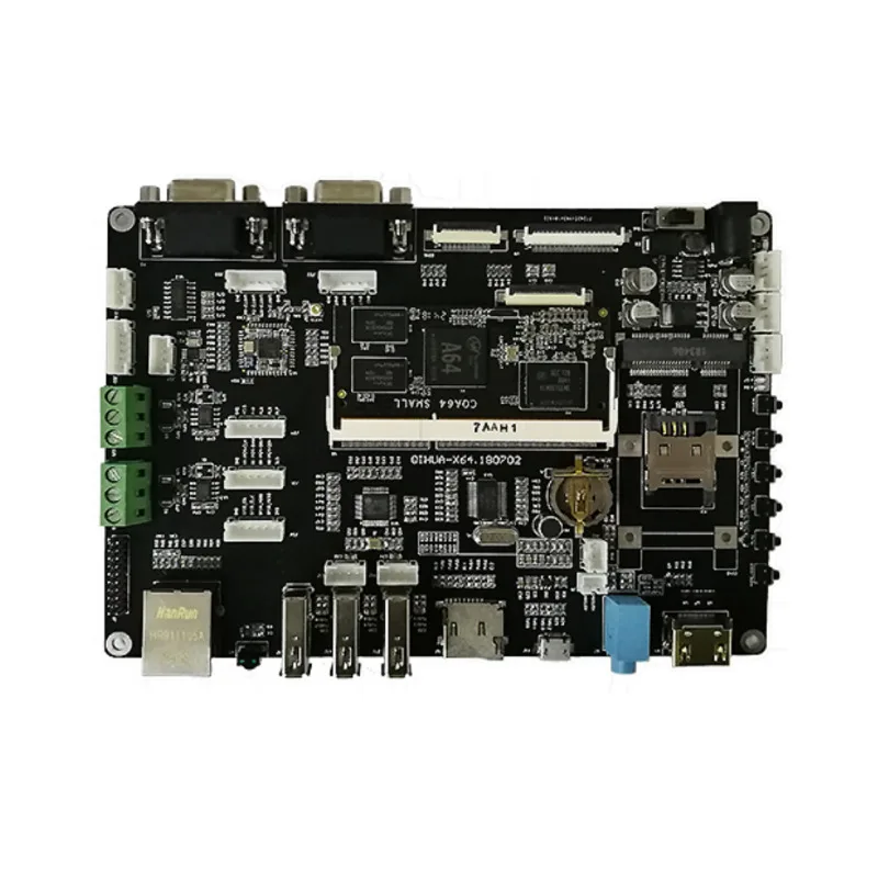 Allwinner a64 placa de desenvolvimento qihua-x64 quad core a53 solução android linux + qt ubuntu