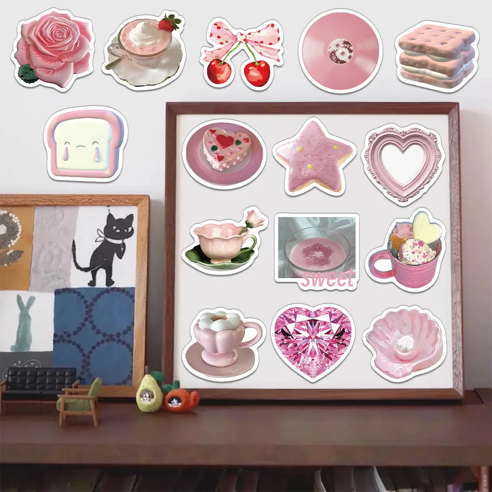 30PCS Creative Peach Girl Ins Style Stickers Phone Case Decoration DIY Phone Case Notebook Personalized Waterproof Stickers