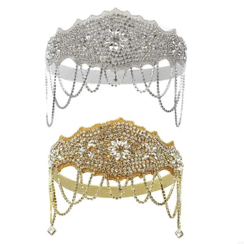 

77HE резинка для волос со стразами, эластичный дизайн для костюмов для косплея и особых мероприятий