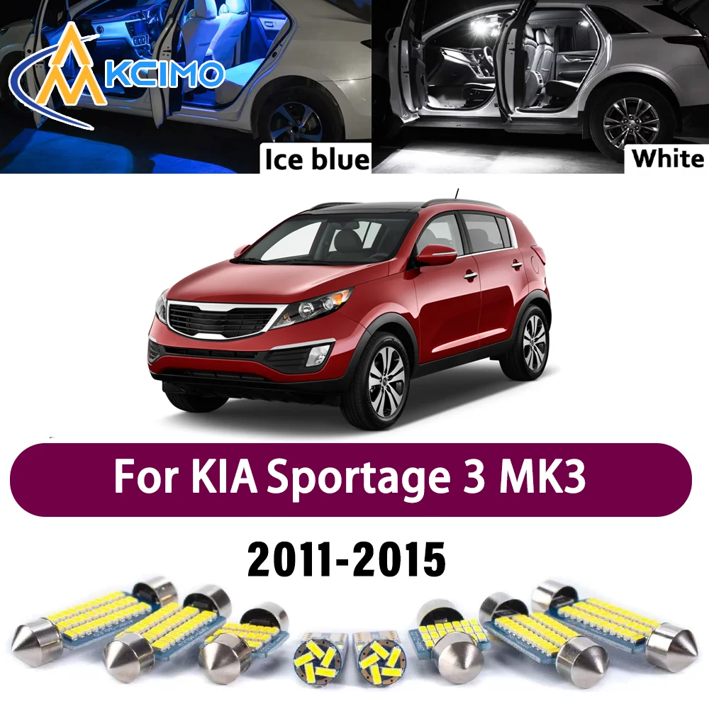 

Premium LED Interior Lighting Kit for KIA Sportage 3 MK3 2011-2015 2012 2013 High-Quality Error-Free Dome Map Trunk Auto Lamps