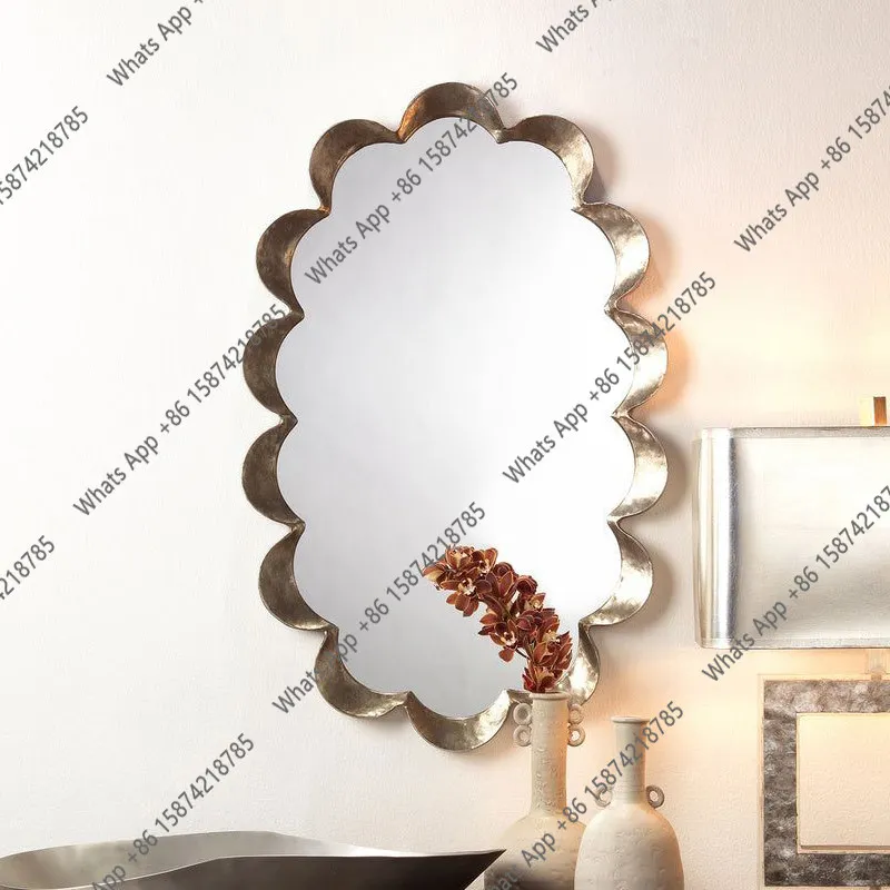 French fireplace wall wall decorative mirror American floor-to-ceiling mirror retro smart makeup mirror bathroom bathroom