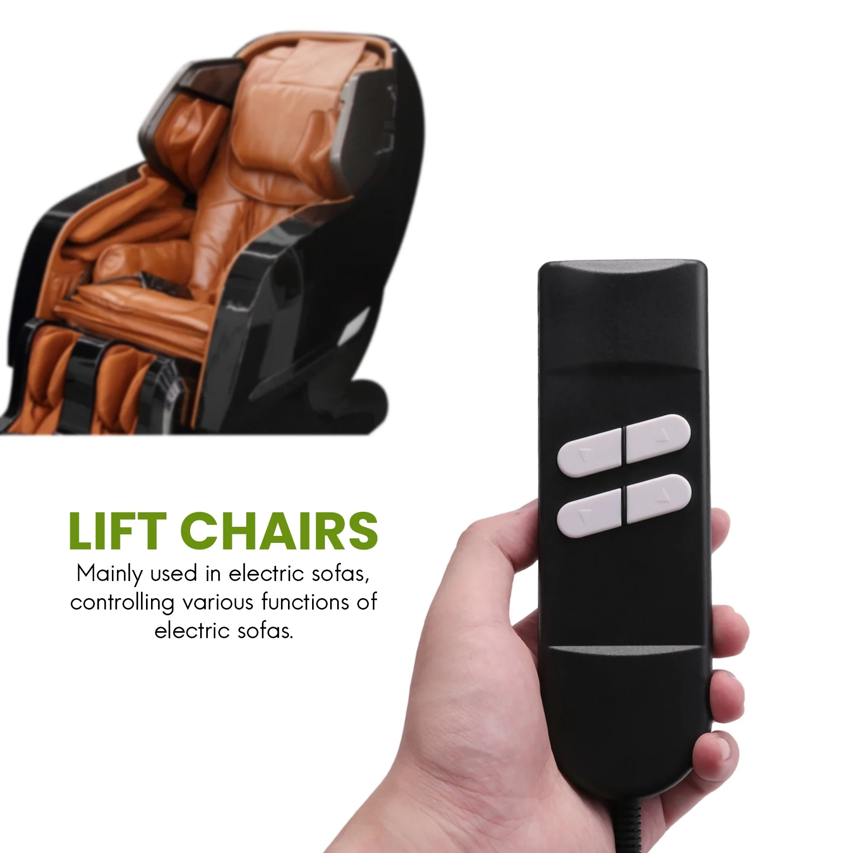 A02M-Electric Recliner Chairs Controller 4 Button 5 Pins Hand Switch For Home Appliance Adjustable Bed Lift Chairs Recliners