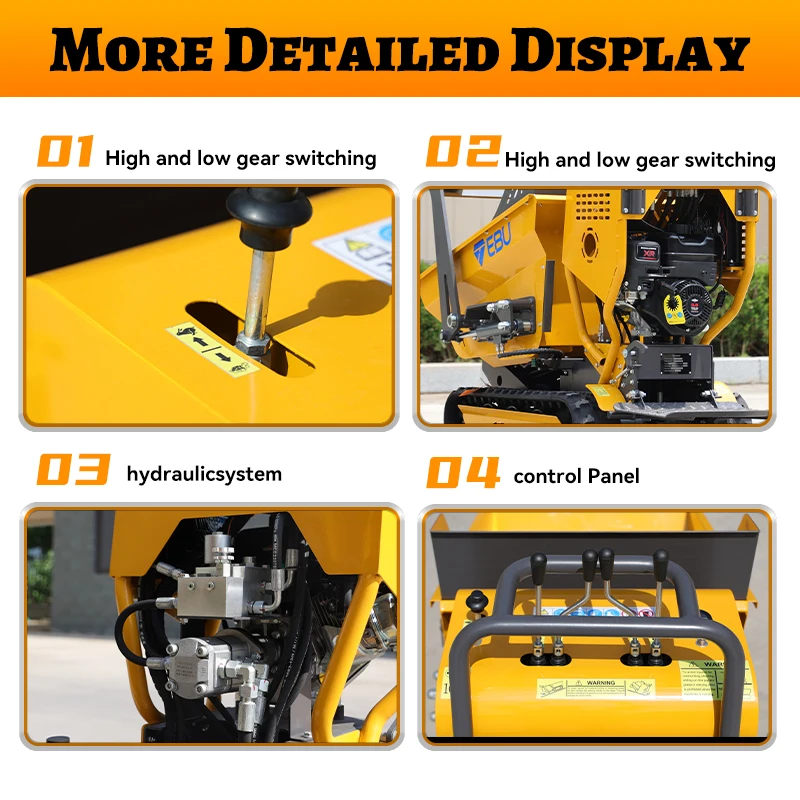 Manufacturing EPA Mini Loader 500KG Garden Small Crawler Mini Dumper With Diesel Engine For Wholesales Factory Price customized