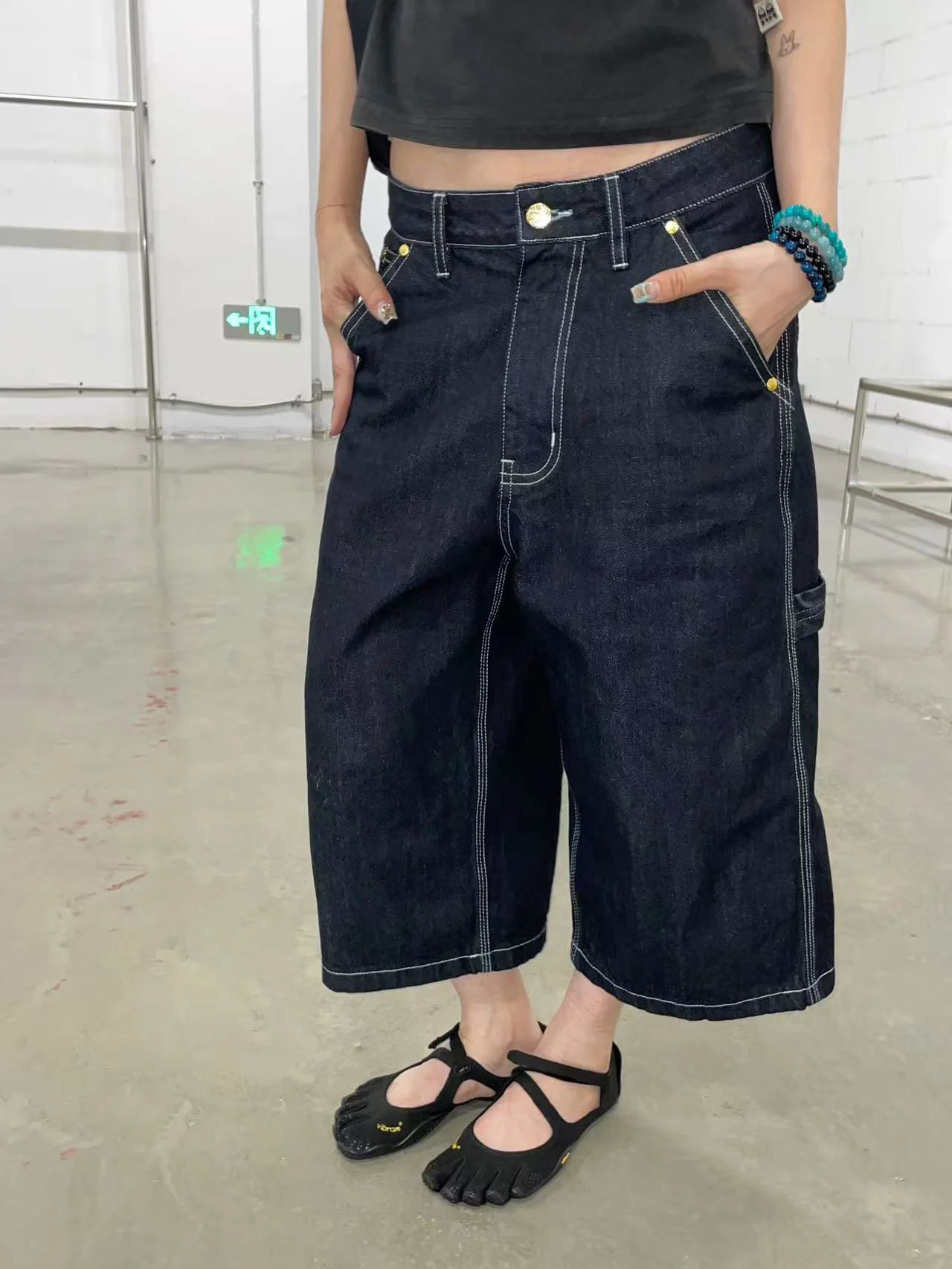 

MMBBT Heavyweight Deep Blue Original Jeans Women's Summer New Straight Loose Casual Pants Cotton Low Waist Zipper Fly