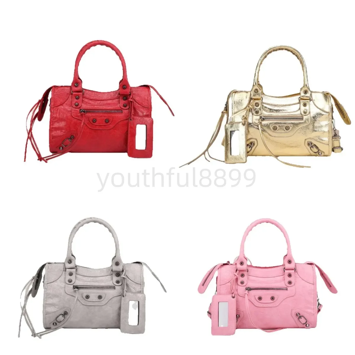 

Designer Shoulder Bags Leather Totes Bag Motorcycle Bag Solid Color Handbag Female Messenger Handbags