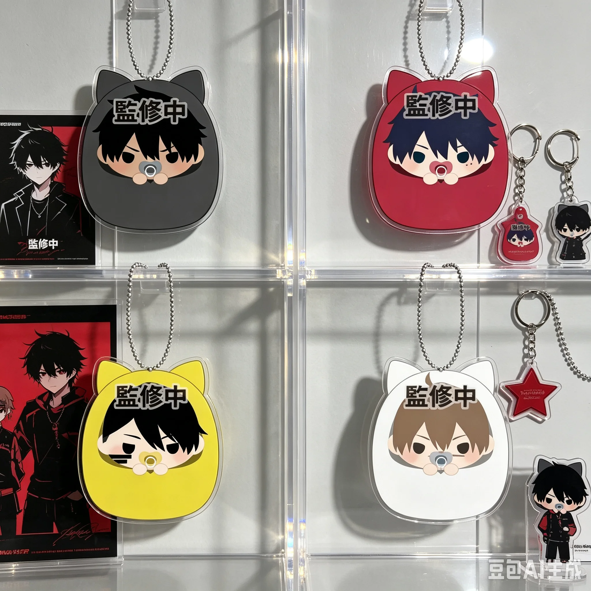 NEW 6cm Anime Tougen Anki: Legend Of Whe Cursed Blood Bag Acrylic KeyRing Anime As A Gift For Fans Exquisite Product Keychain