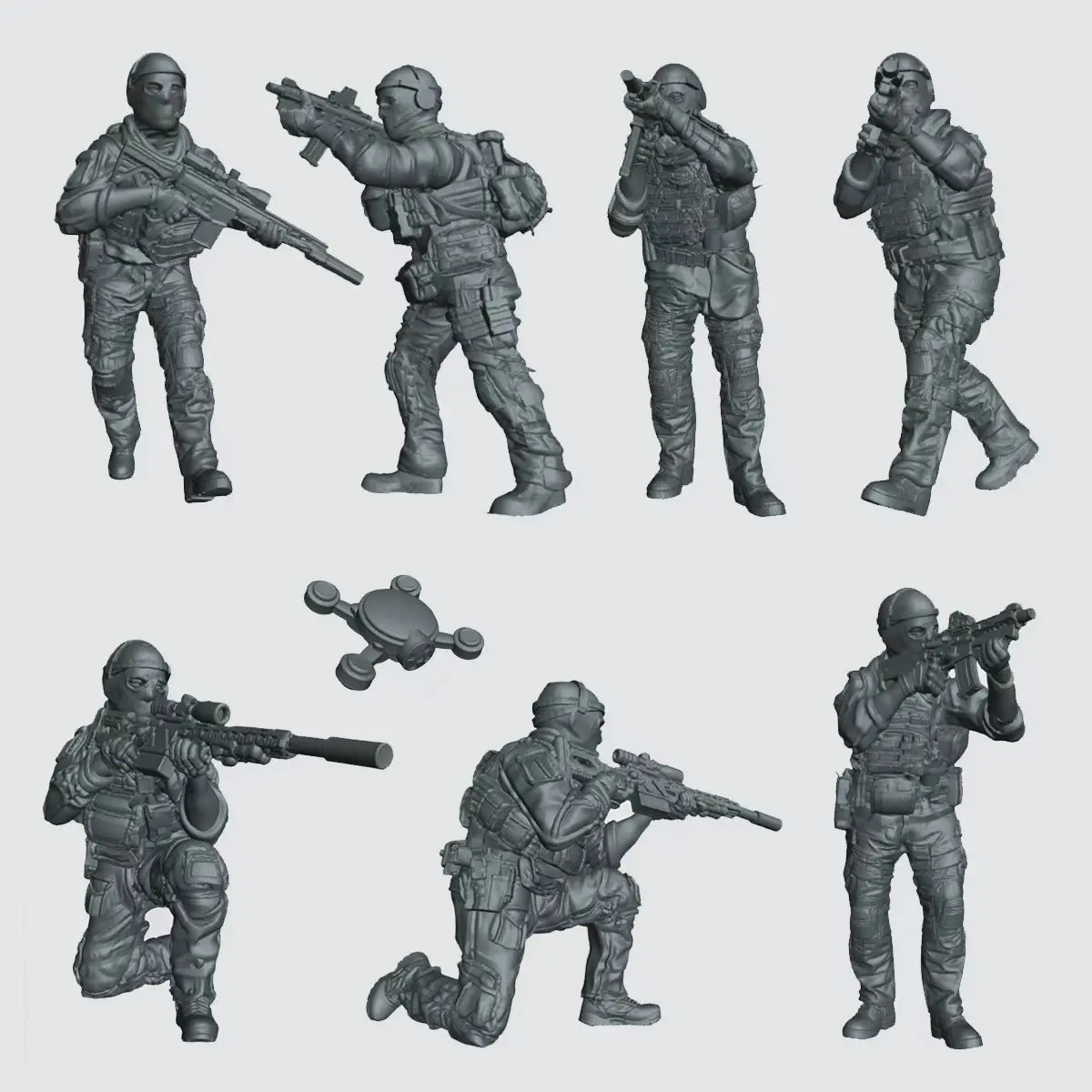 1/35 1/48 1/72 Miniature Scale Model Kit Soldiers Figure Diorama, Unpainted Resin Russian Special Forces Military Mini Figure