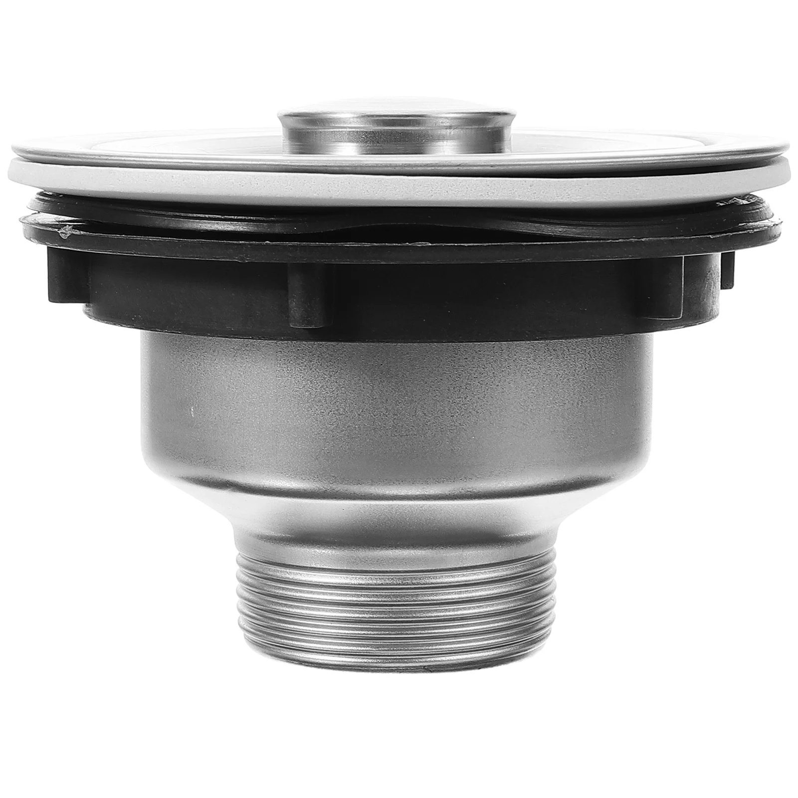 

Stainless Steel Drain Assembly Round Design Dishwasher Safe For Kitchen Sink Strainer Durable Rustproof Drain For Home